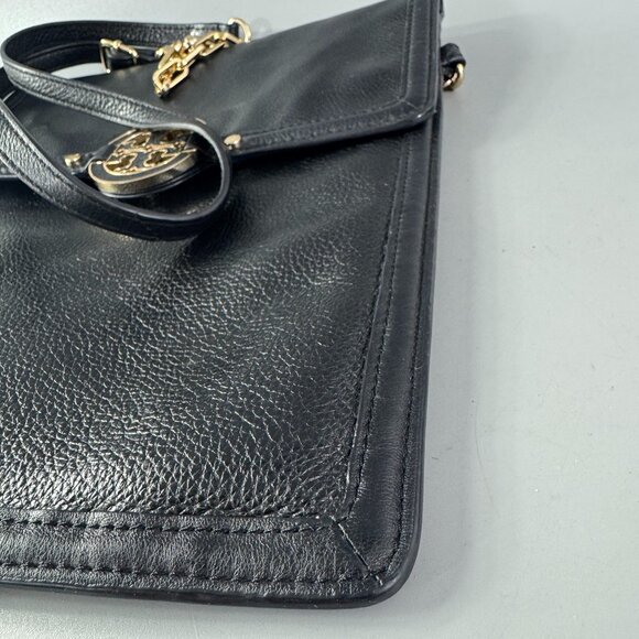 Tory Burch Black Leather Slim Shoulder/Crossbody Bag - Picture 9 of 15